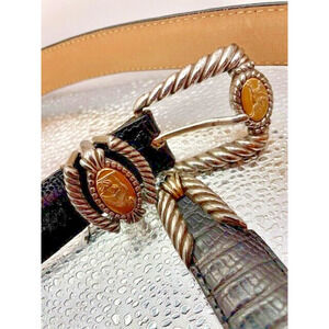 Vintage Brighton Museum Collection Womens Black Belt L37803 size L 40" Length